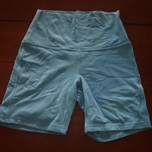 poolside blue lululemon biker shorts